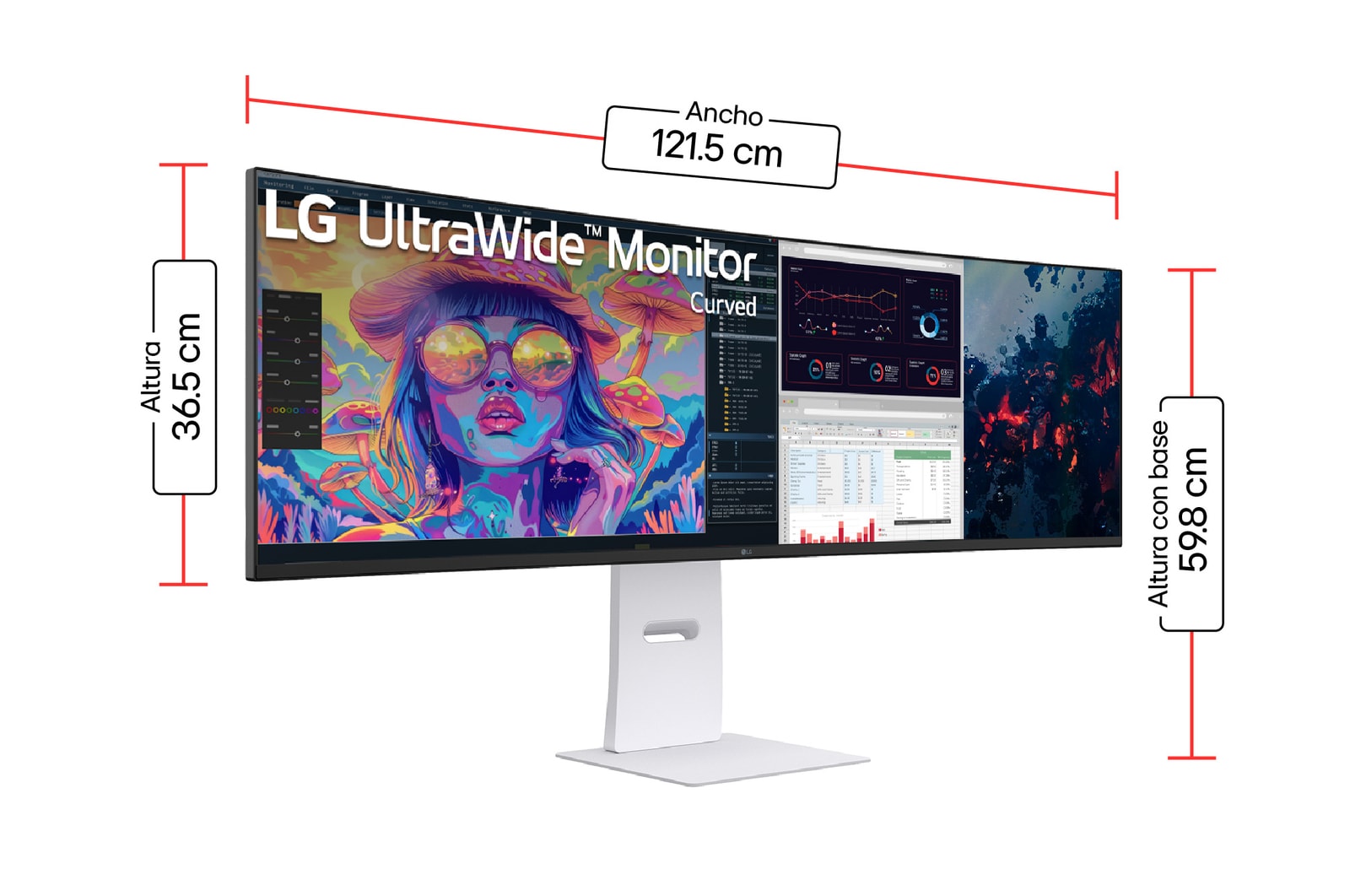 Dimensiones monitor LG UltraWide Dual 